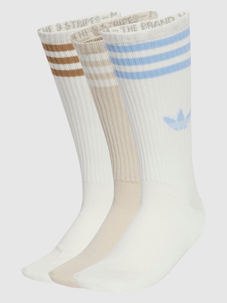 

Носки adidas Originals 3S High Cr S 3P Socks, owhite/cbrown/owhite