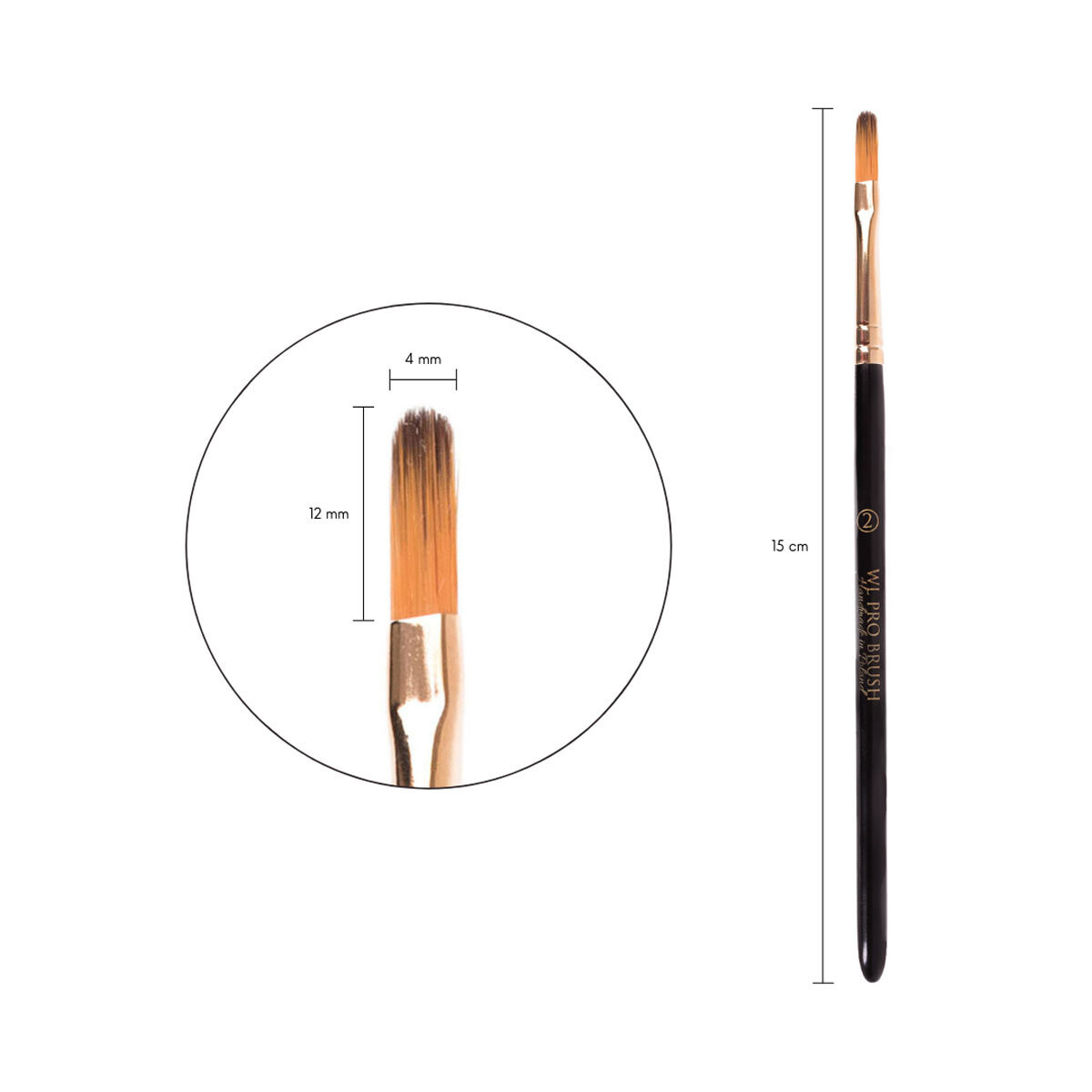 Wonder Lashes Pro Brush 2, Кисть для бровей, Кошачий язычок — фото 3