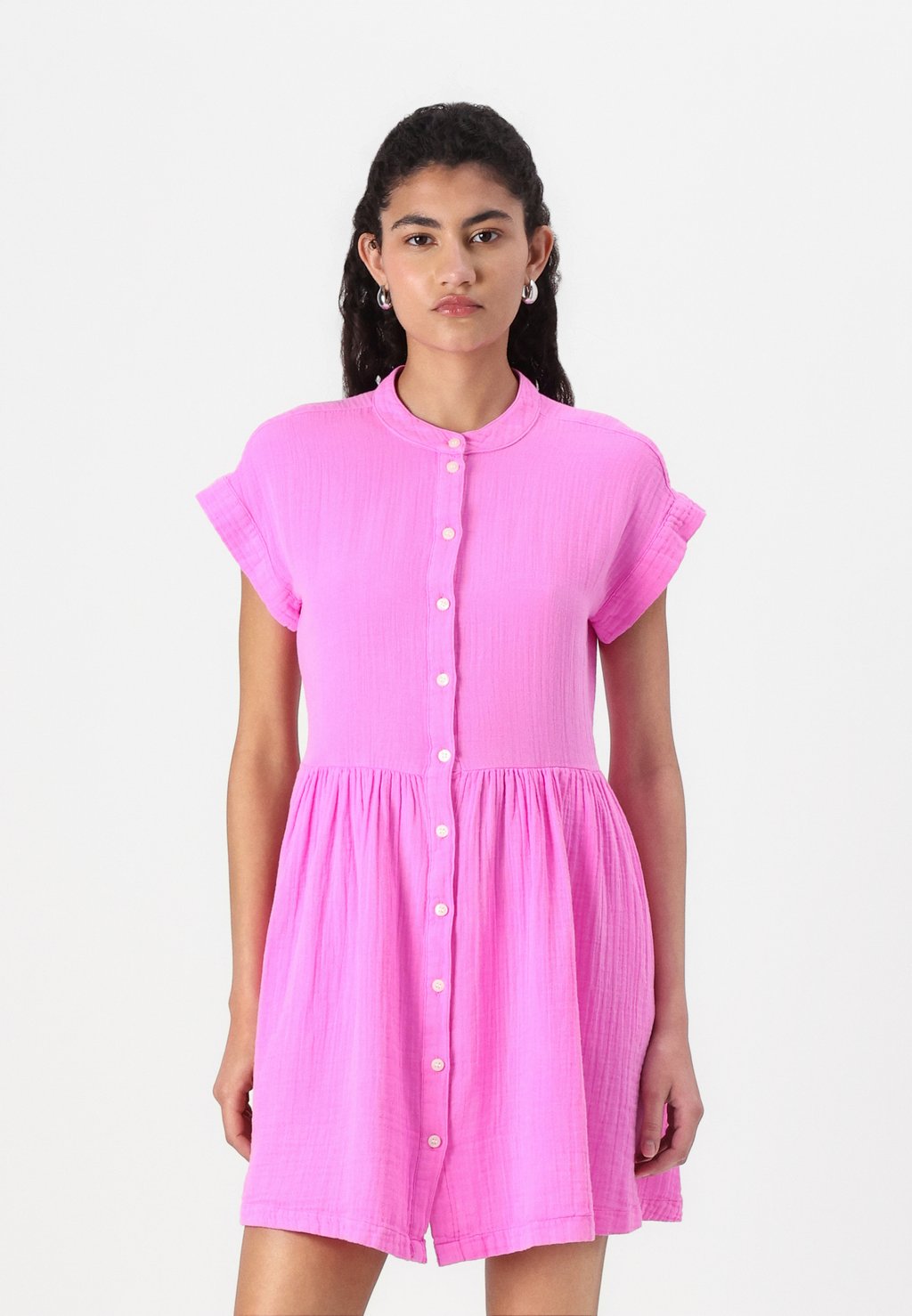 

Платье-рубашка TIE WAIST GAUZE MINI GAP, розовый