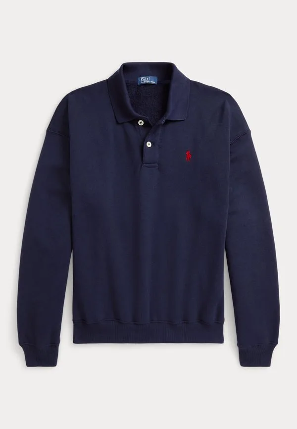 Легкая флисовая толстовка-поло с длинными рукавами Polo Ralph Lauren, Cruise Navy