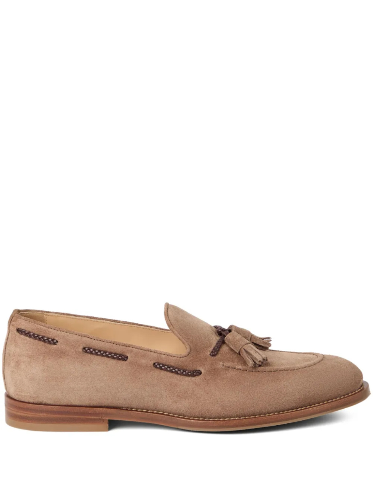 

Brunello Cucinelli замшевые лоферы, коричневый