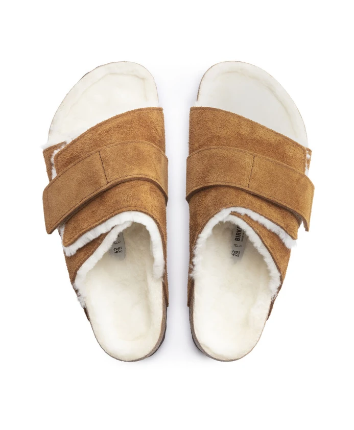 Сандалии Birkenstock Kyoto Shearling Suede, коричневый — фото 3
