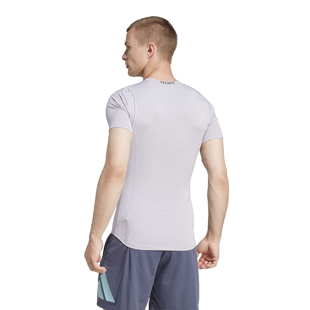 Футболка для тренинга Big & Tall adidas Techfit Slim Adidas, цвет Glory Gray — фото 2