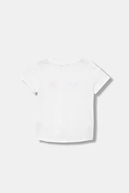 Футболка с коротким рукавом с животными и растительными мотивами United Colors of Benetton, белый — фото 2