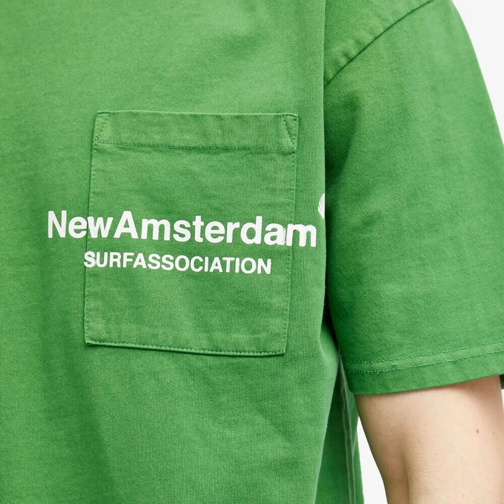 

New Amsterdam Surf Association Футболка с карманами, зеленый