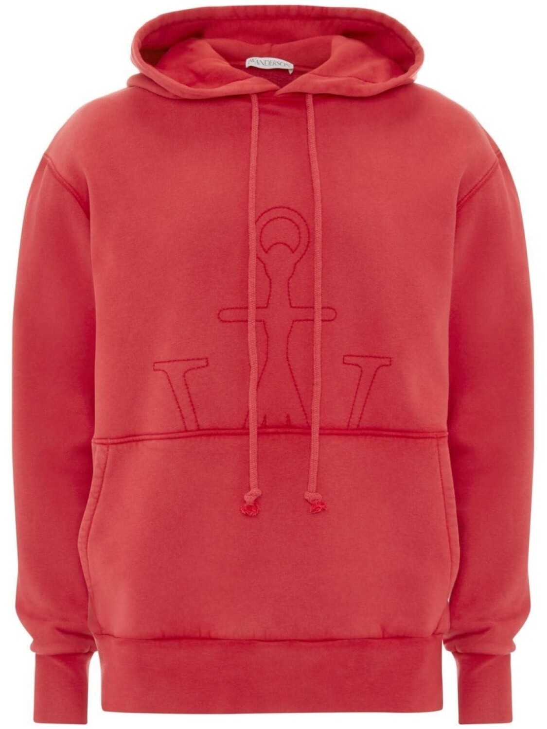 

JW Anderson худи с вышитым логотипом, красный