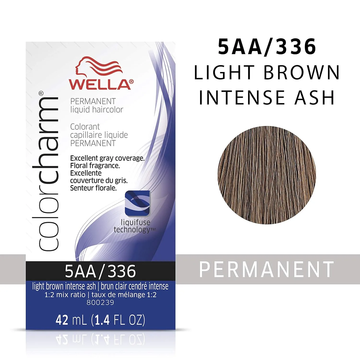 Набор для окрашивания и ухода Wella Professionals Invigo Brilliance, для тонких окрашенных волос, с защитой цвета, 5AA Светлый коричневый интенсивный пепельный — фото 2