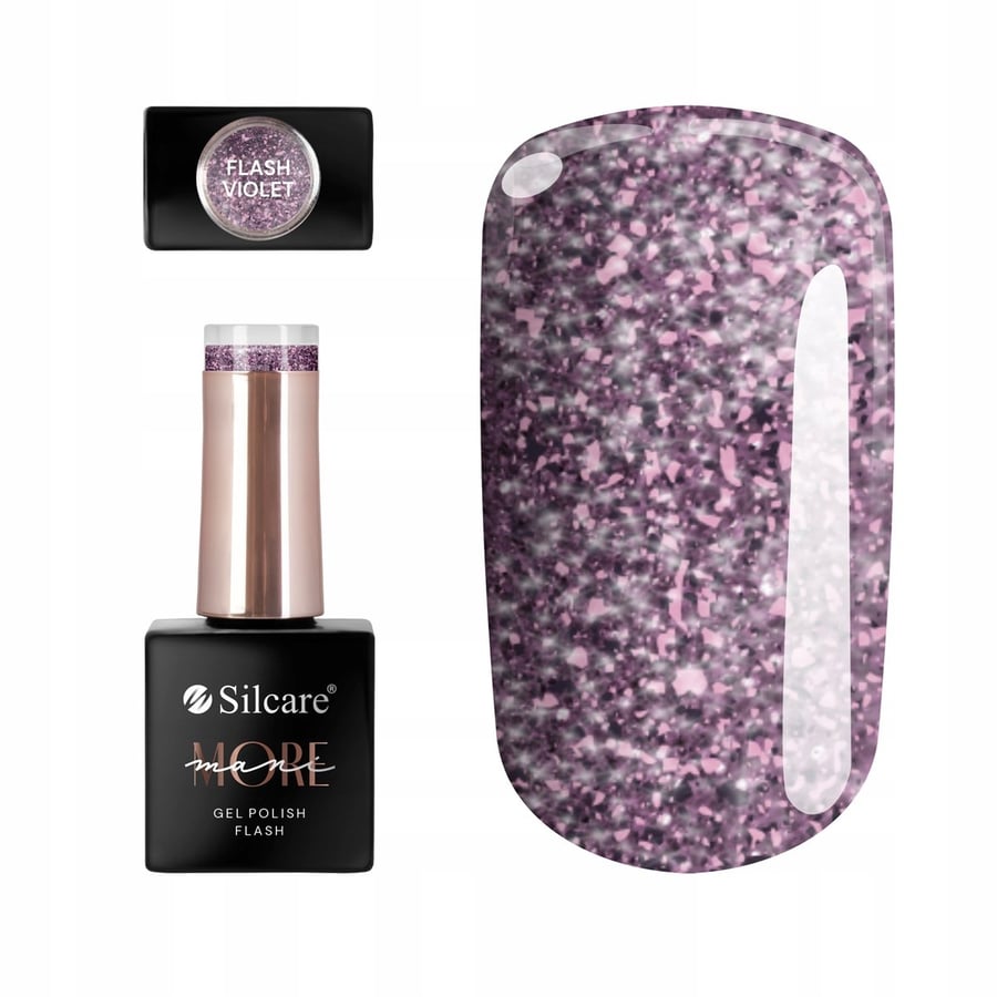 

Гибридный лак для ногтей maniMORE Flash Violet 10 г для ногтей Silcare