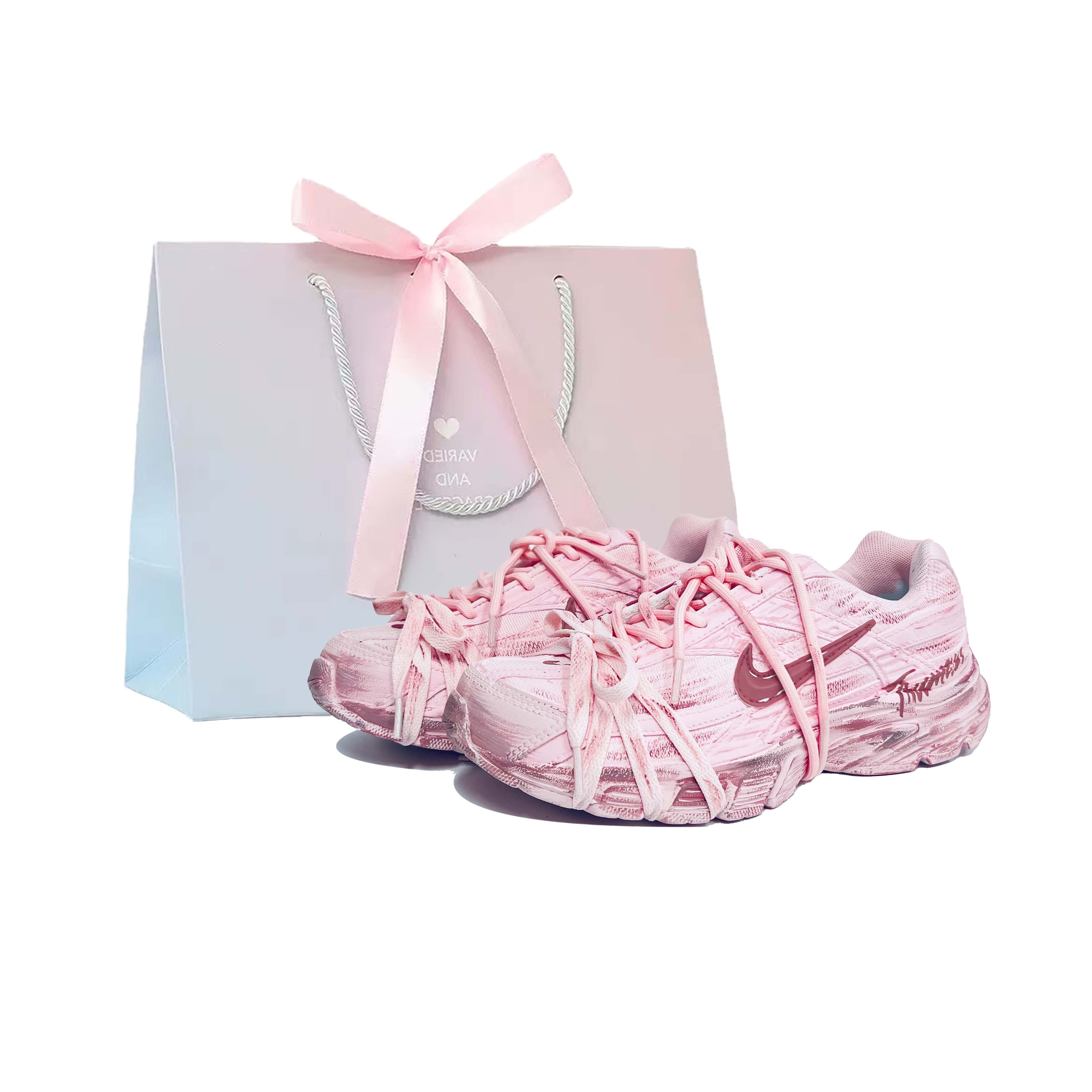 

Nike Инициатор устойчивые к истиранию низкие кроссовки унисекс pink