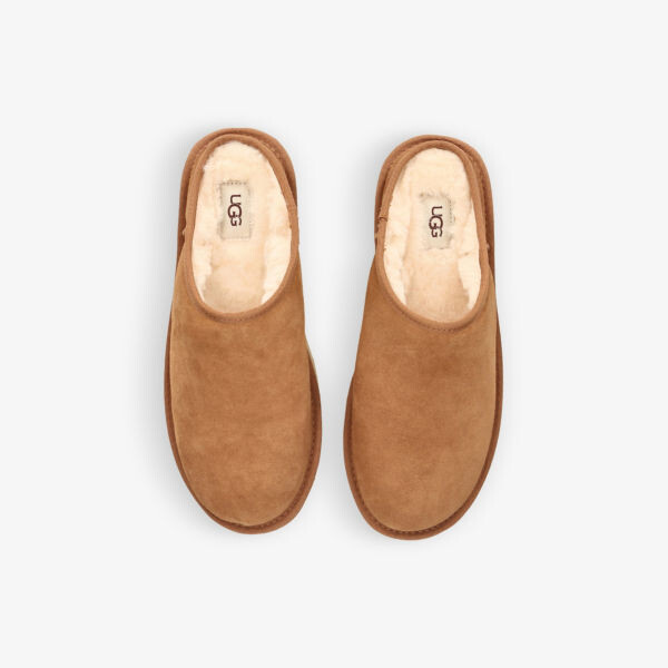 Классические тапочки Slip-On из замши и овчины Ugg, цвет tan — фото 2