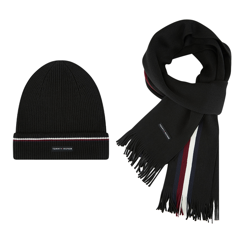 

Tommy Hilfiger Вязаный шарф мужской, Black BDS