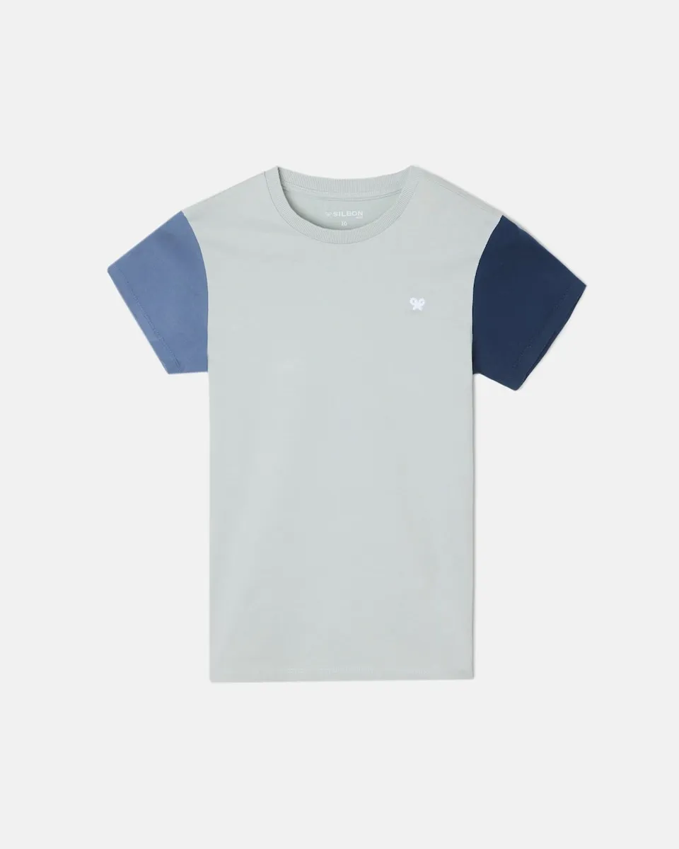 

Детская футболка с разноцветными рукавами Silbon