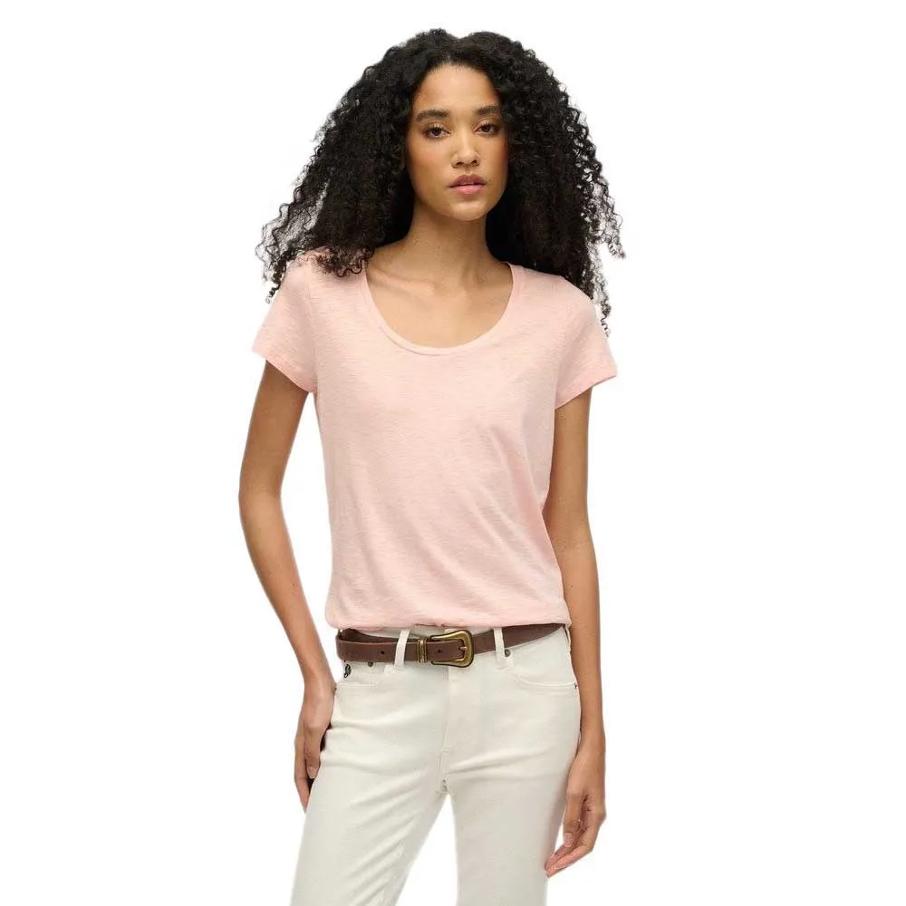 

Футболка с коротким рукавом Superdry Scoop Neck, розовый