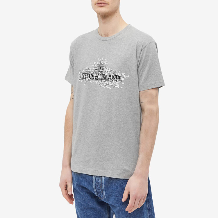 

Футболка мужская серая Stone Island, серый