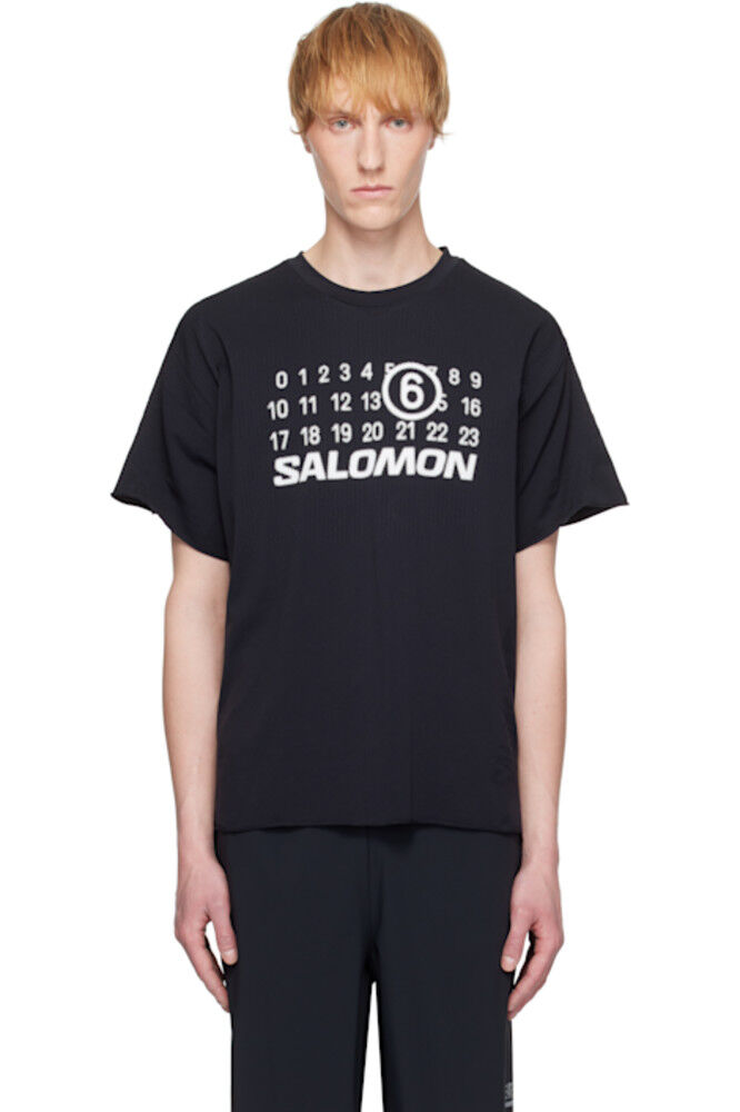 

Черная бесшовная футболка Salomon Edition MM6 Maison Margiela