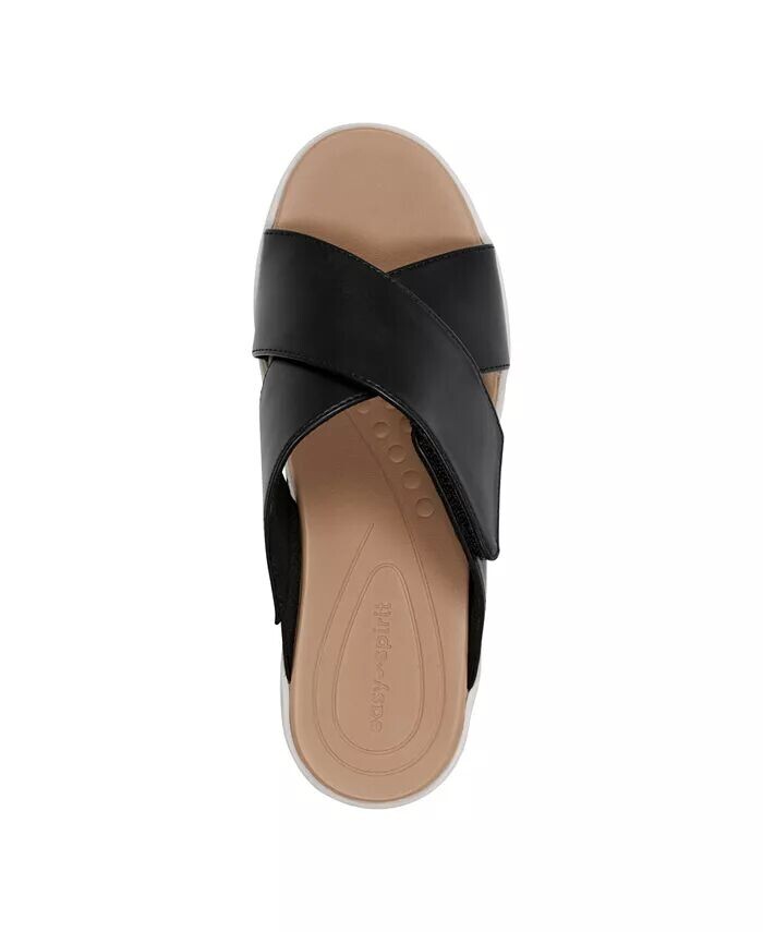 Женские повседневные сандалии Bindie Slip-on с открытым носком Easy Spirit, черный — фото 4