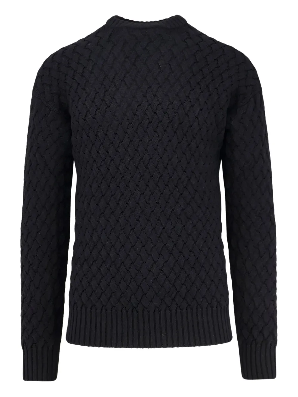 

Свитер вязаный косичками Alpha Studio, черный