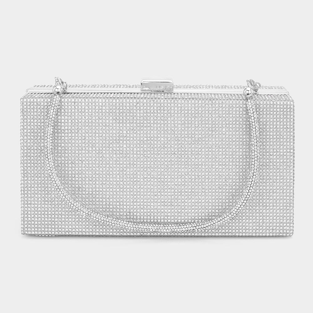 

Блестящая прямоугольная вечерняя сумка тоут клатч через плечо FASHNZFAB