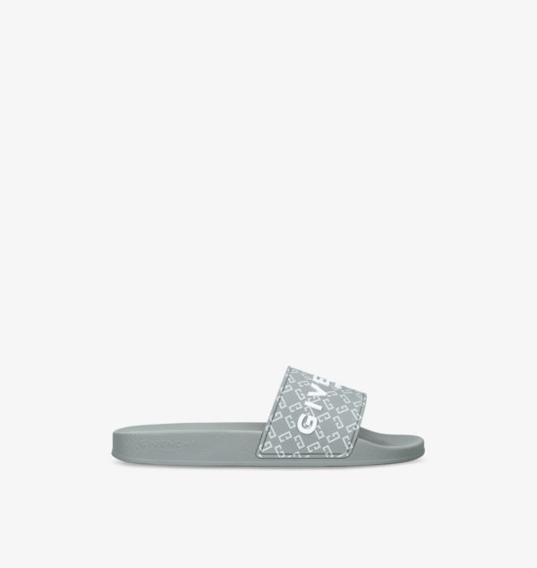 

Резиновые шлепанцы с монограммным узором Givenchy, серый