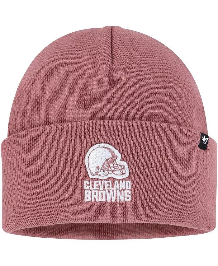 

Женская розовая вязаная шапка Cleveland Browns Haymaker с манжетами '47 Brand