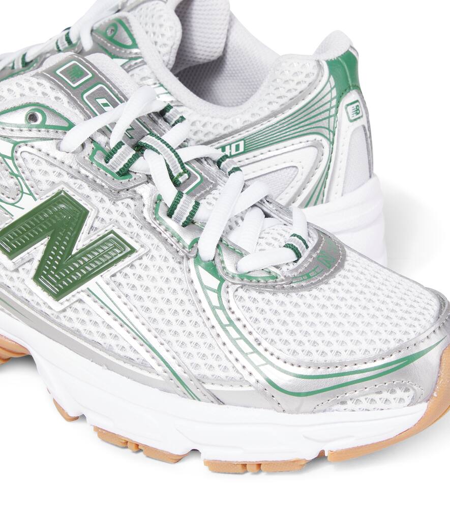 740 Junior кроссовки из сетки с кожаными деталями New Balance Kids, Silver Metallic — фото 4