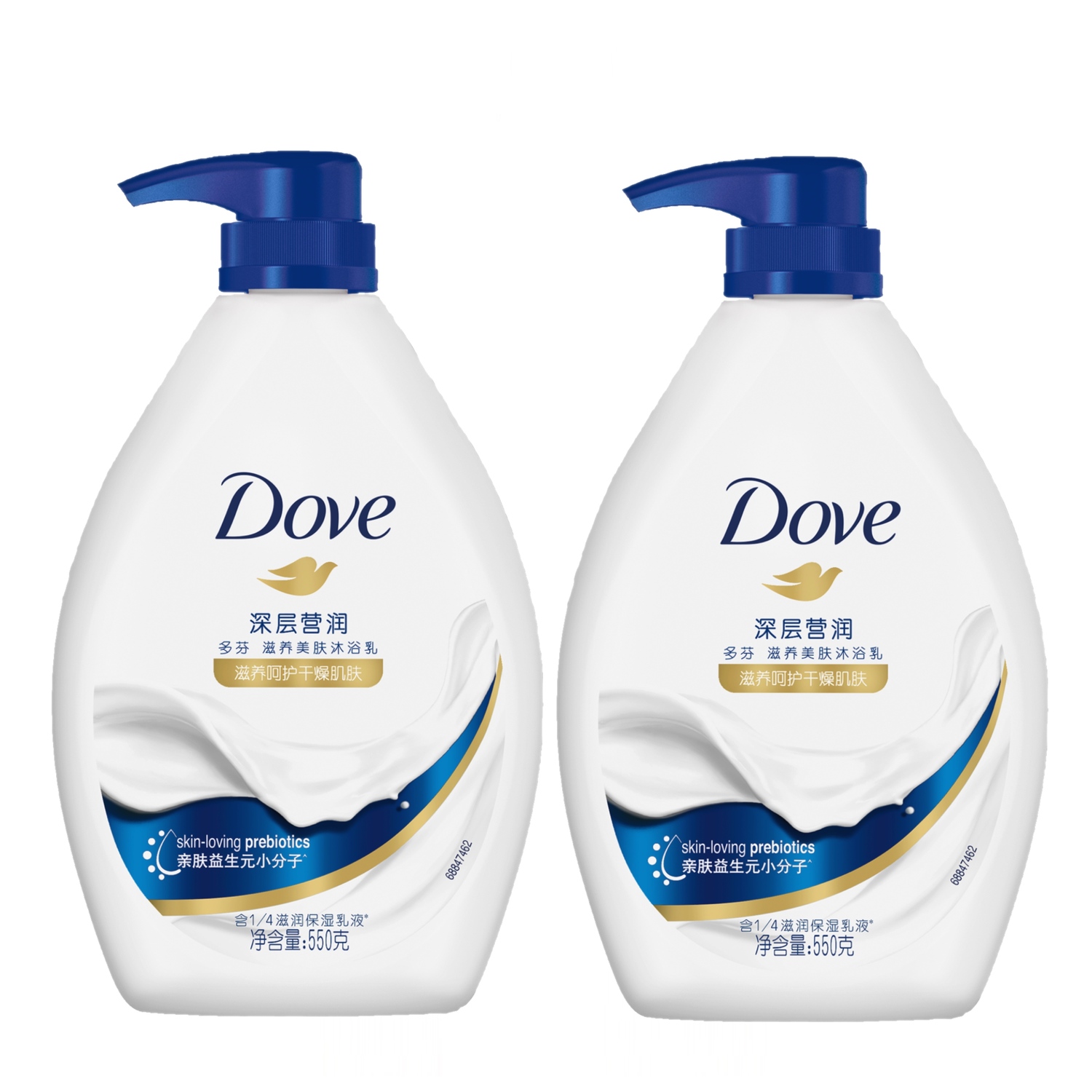 Гель для душа Dove Go Fresh White Peach & White Tea, 300 г*4 — фото 2