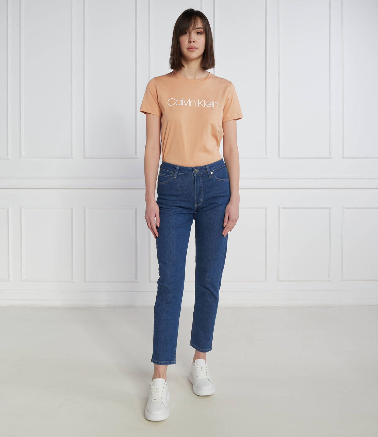 Футболка Calvin Klein regular fit, цвет pesca — фото 2