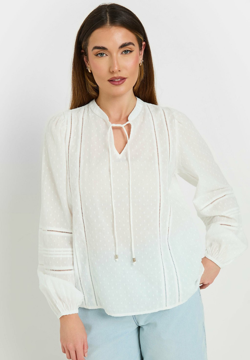 

Блуза DOBBY TIE NECK Long Tall Sally, белый