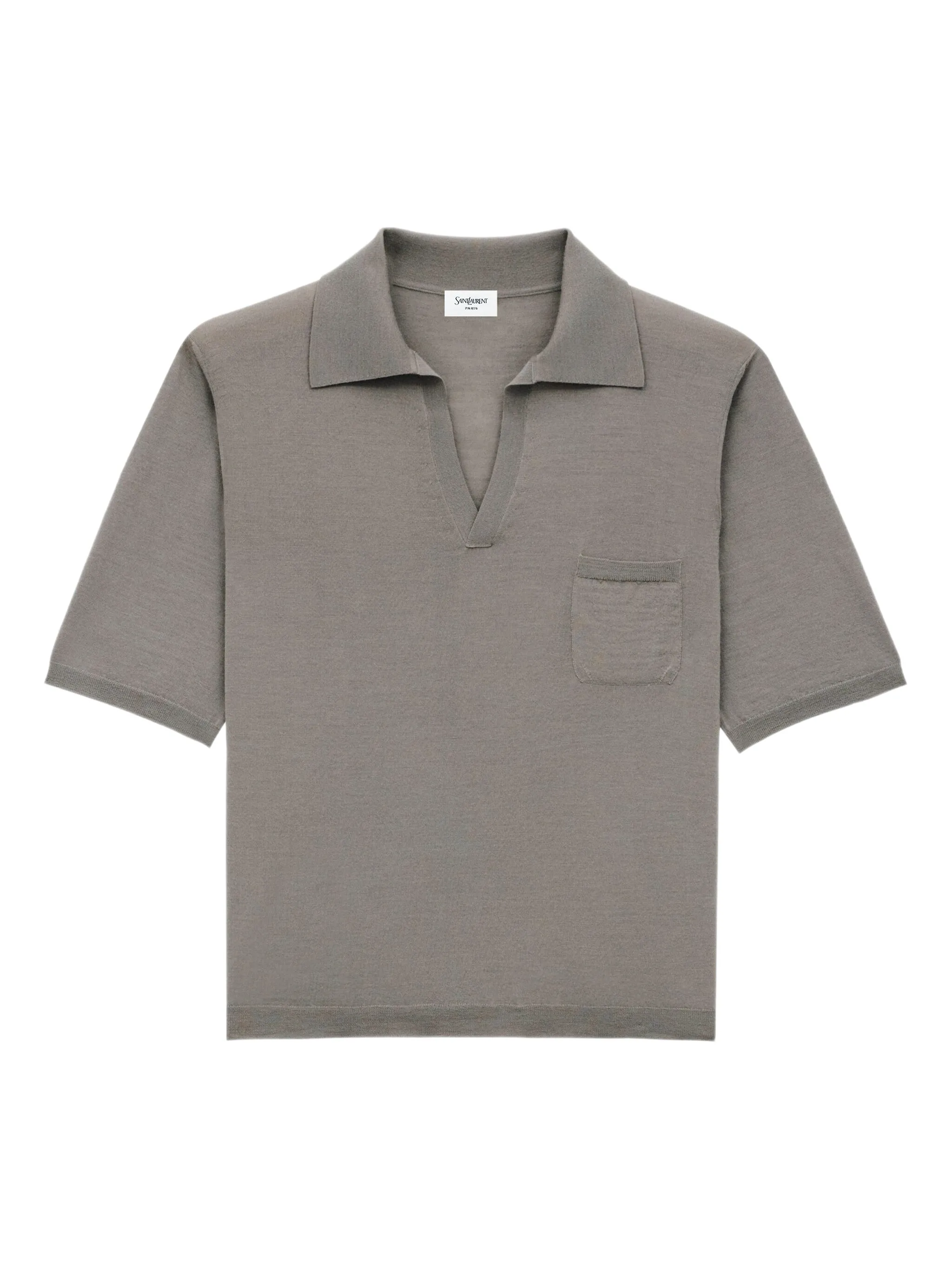 

Шерстяная рубашка поло Saint Laurent, серый