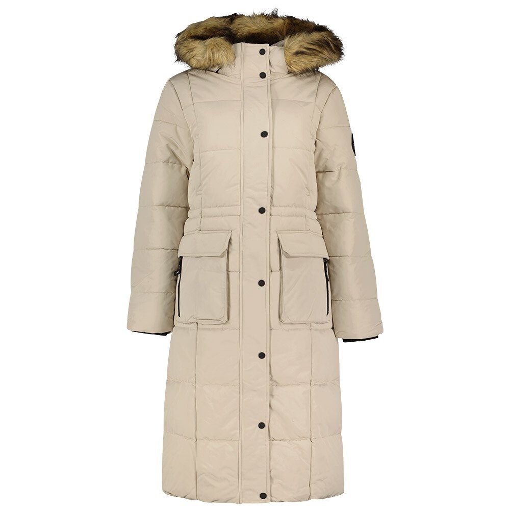 

Куртка Superdry Everest Longline Puffer, бежевый