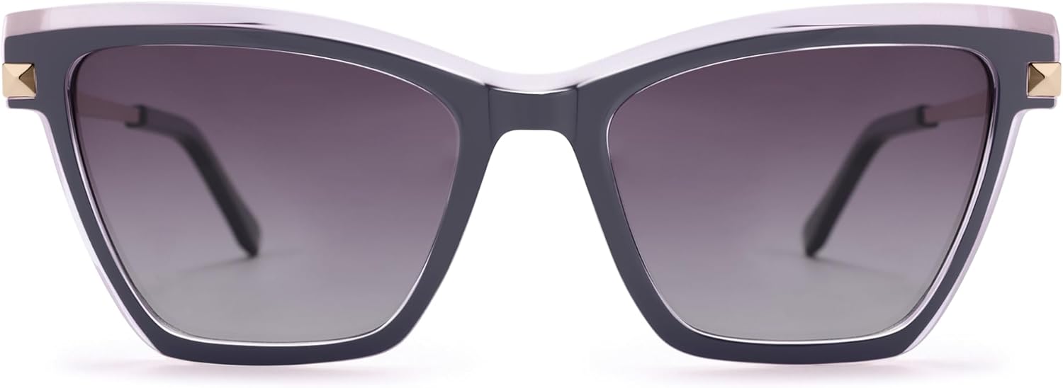 

Ретро квадратные поляризованные солнцезащитные очки TR90 для женщин, винтажные металлические классические большие солнцезащитные очки AP3951 Appassal, C3 Purple/Gradient Purpke