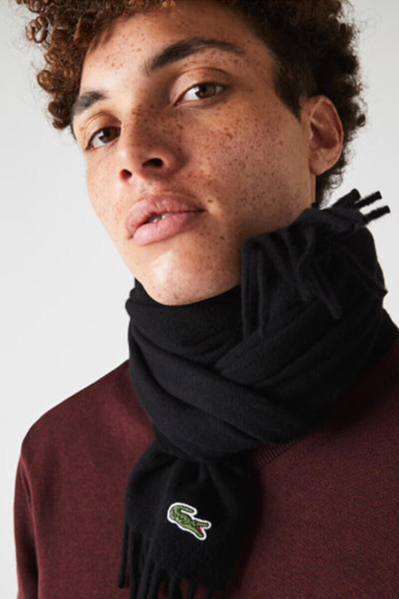 

Комплект шарфов унисекс из шерсти и кашемира Lacoste, черный