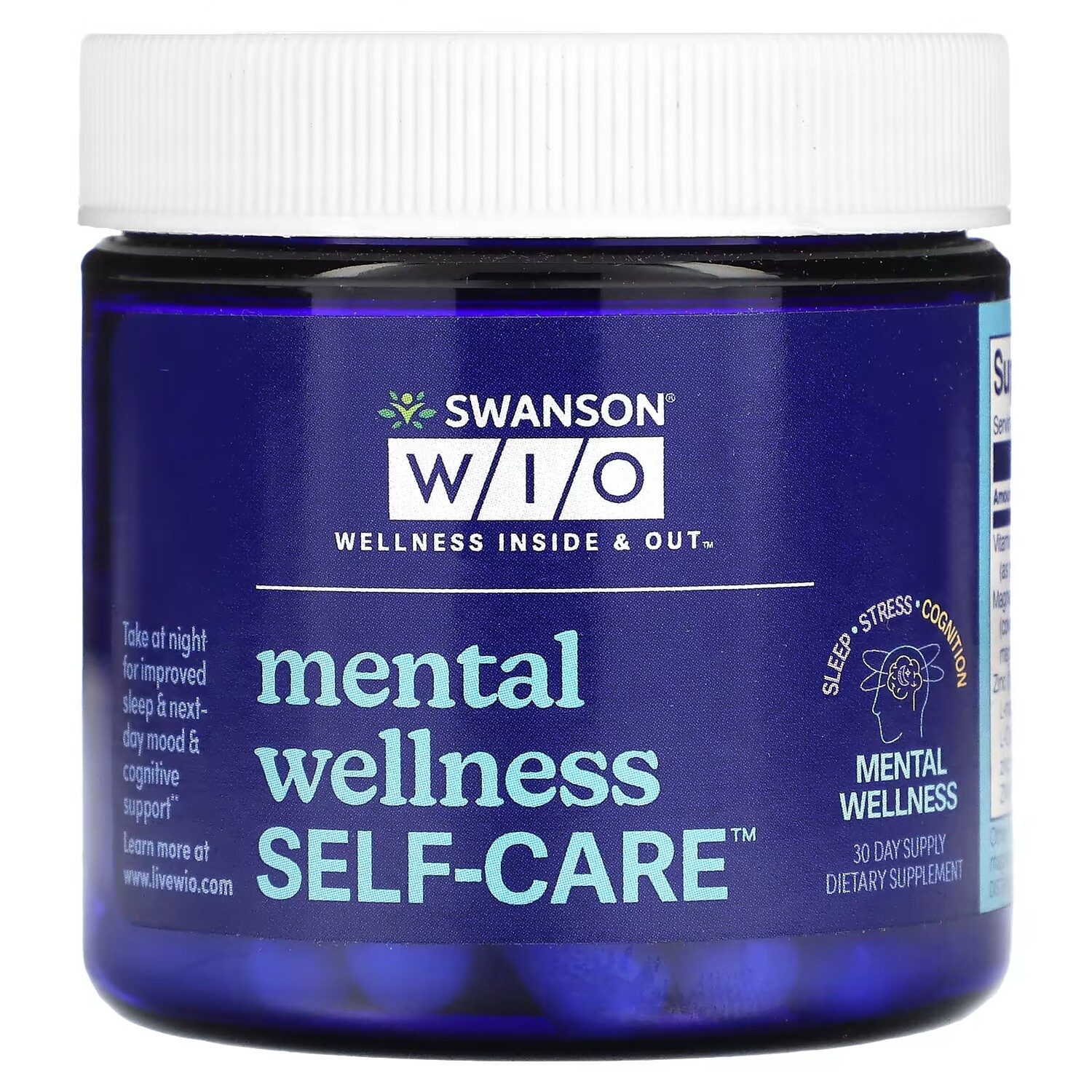 

Пищевая добавка Swanson Wio Mental Wellness Self-Care, 30 капсул