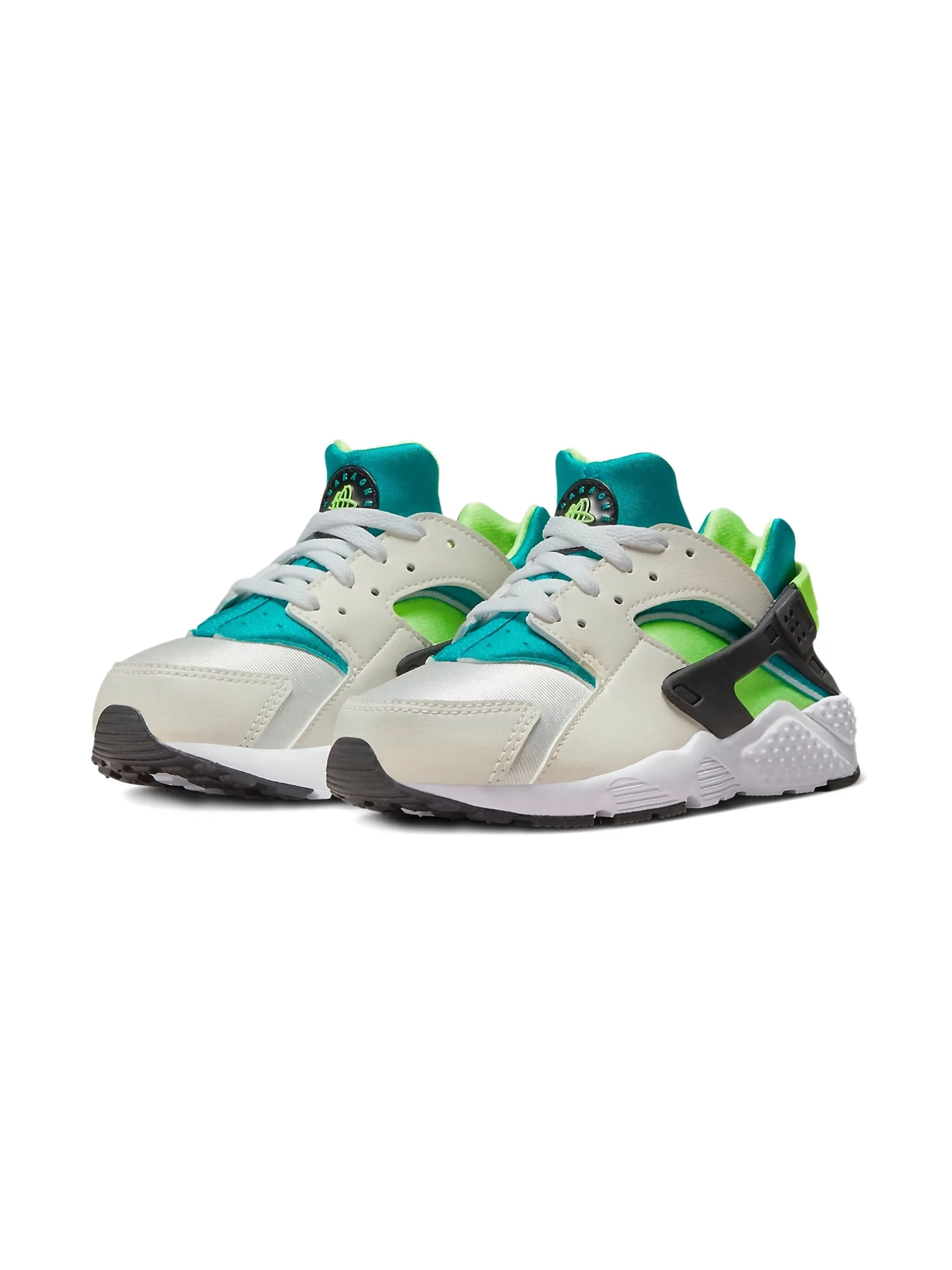 Кроссовки Huarache Run Bright Spruce/Volt Nike Kids, белый — фото 2