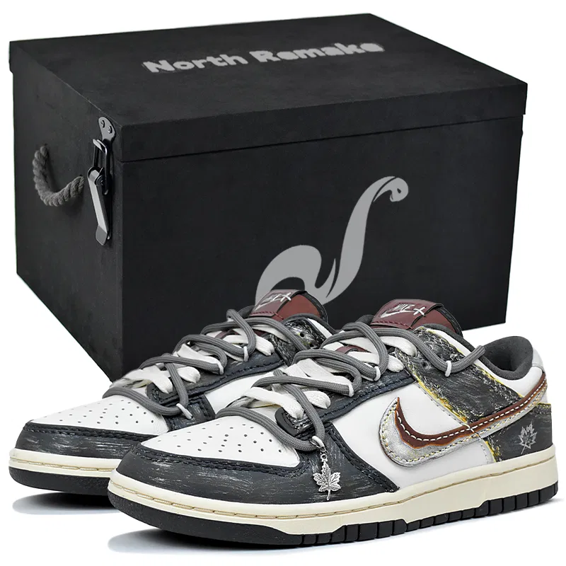 Кроссовки с принтом Nike Dunk Low Oil Paintings Maple Leaf-Gift Box 7