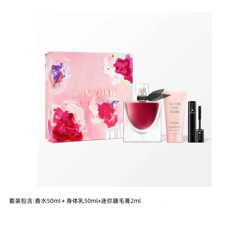 La Vie Est Belle Limited Perfume Eau De Parfum EDP 50ml+50ml+2ml LANCOME, perfume 50ml+body lotion 50ml+mini mascara 2ml — фото 2