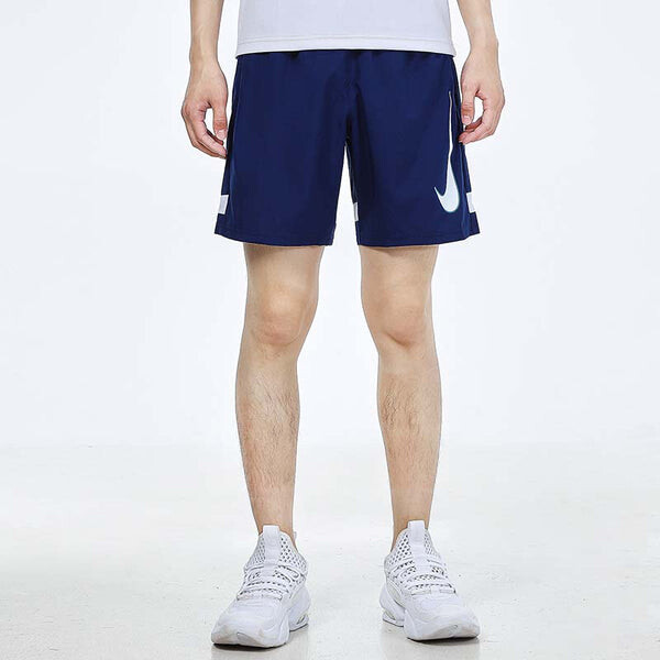 Шорты logo printing training sports quick dry breathable shorts blue Nike, мультиколор — фото 2