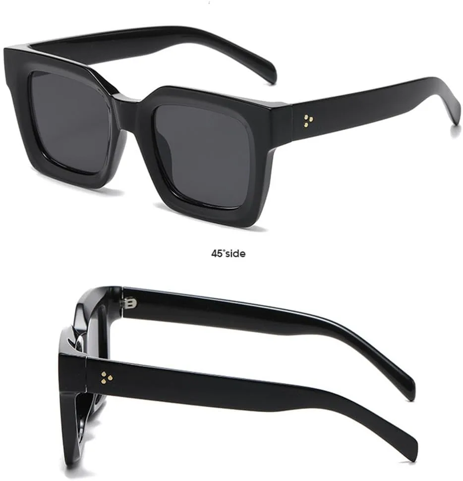 

Солнцезащитные очки Rivets для мужчин в винтажном стиле, модные солнцезащитные очки UV400 для женщин, градиентные солнцезащитные очки HVTVTLA, Black Yellow