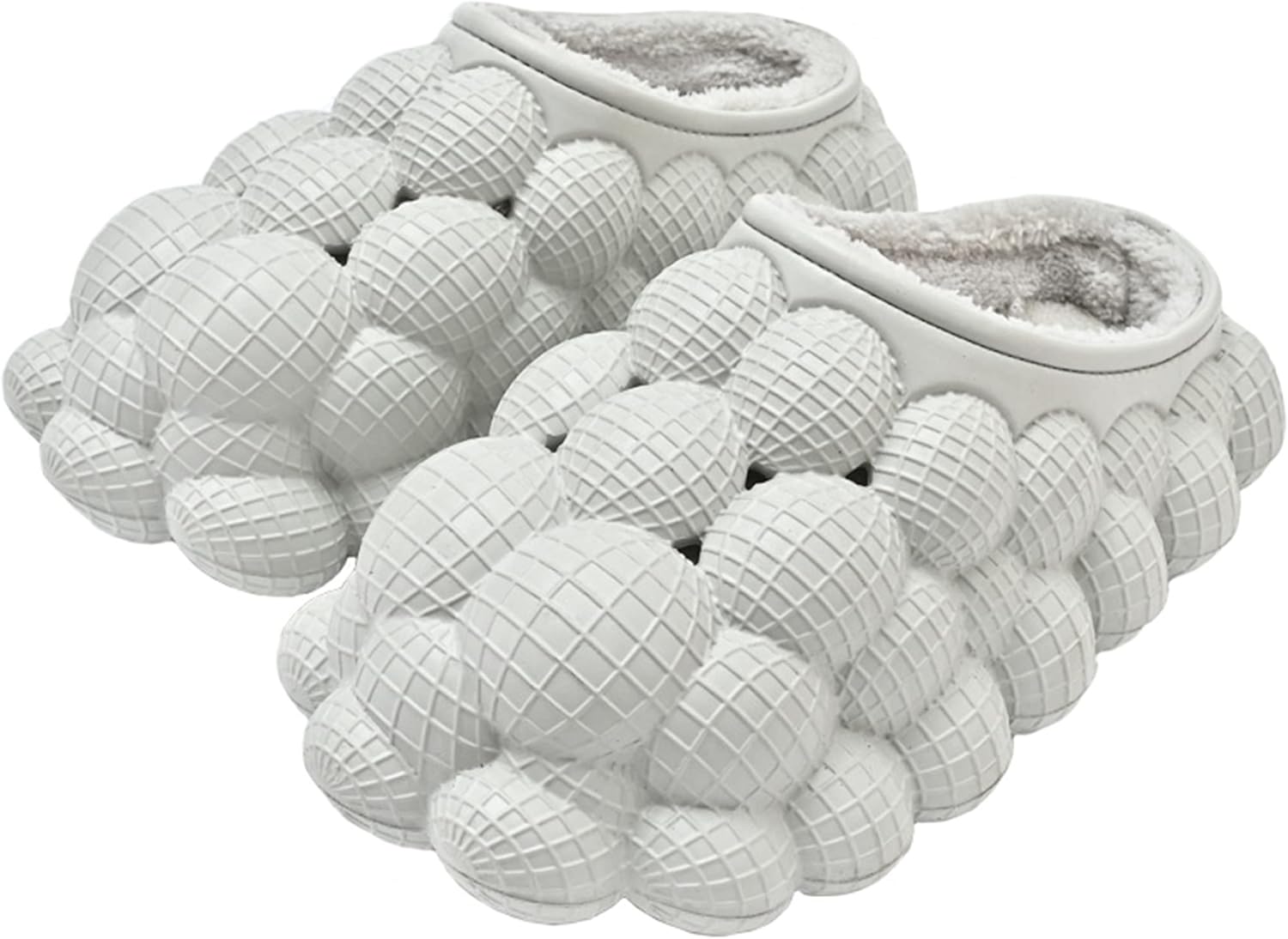 

Забавные тапочки из пеноматериала с рисунком личи, массажные тапочки из пеноматериала, теплые плюшевые тапочки из пеноматериала, удобные, нескользящие, унисекс, для дома и улицы Aulunrux, серый