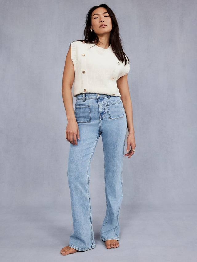 

расслабленные прямые джинсы Mint Velvet, Blue/Multi