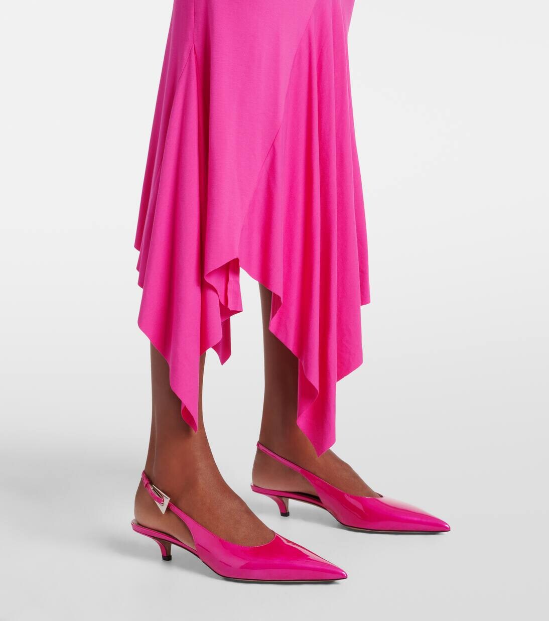 Туфли-лодочки Jessica из лакированной кожи с открытой пяткой Paris Texas, цвет fuchsia — фото 4