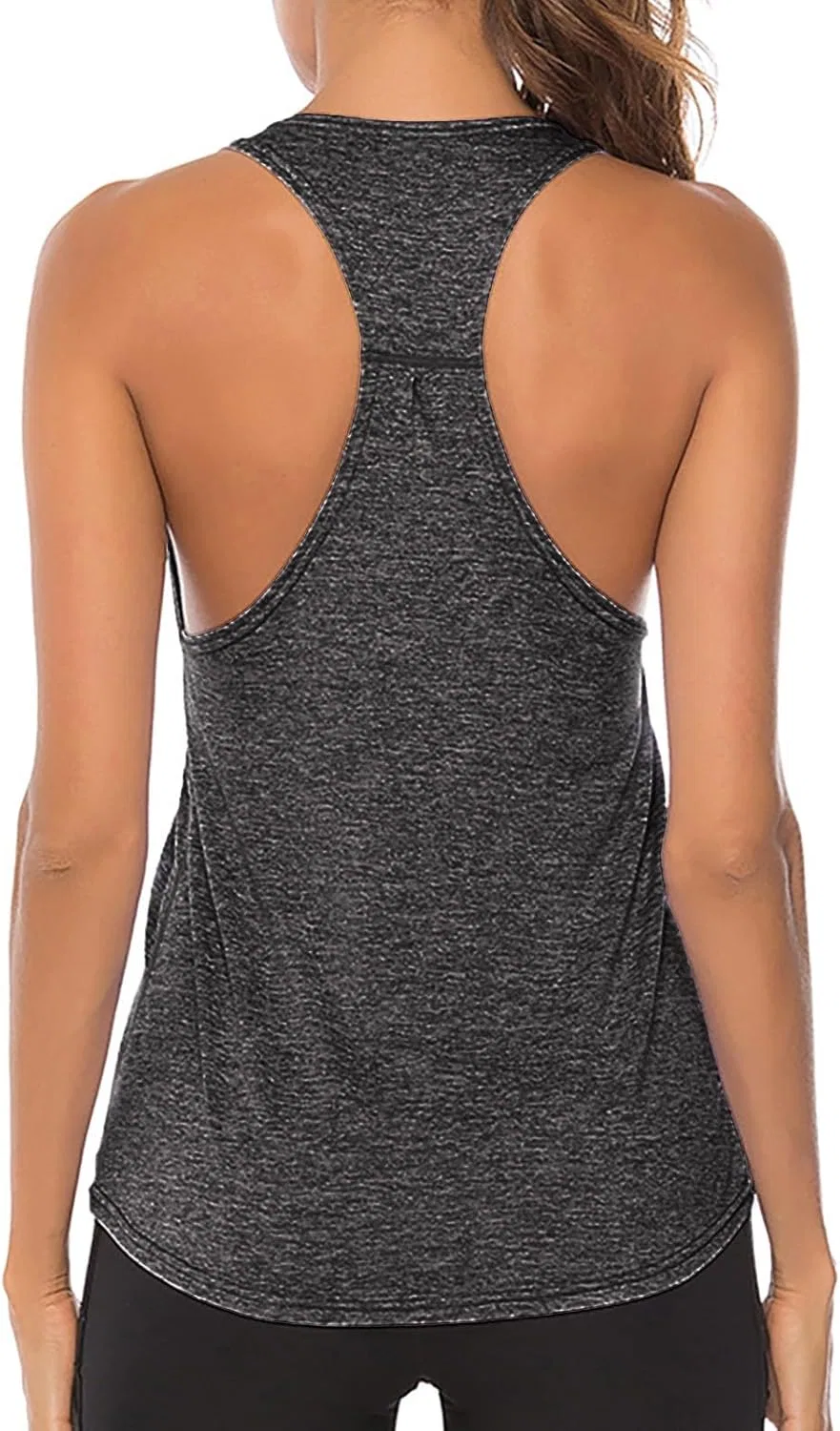 Топ женский атлетический Mesh, Racerback, Generic, Dark Gray — фото 2