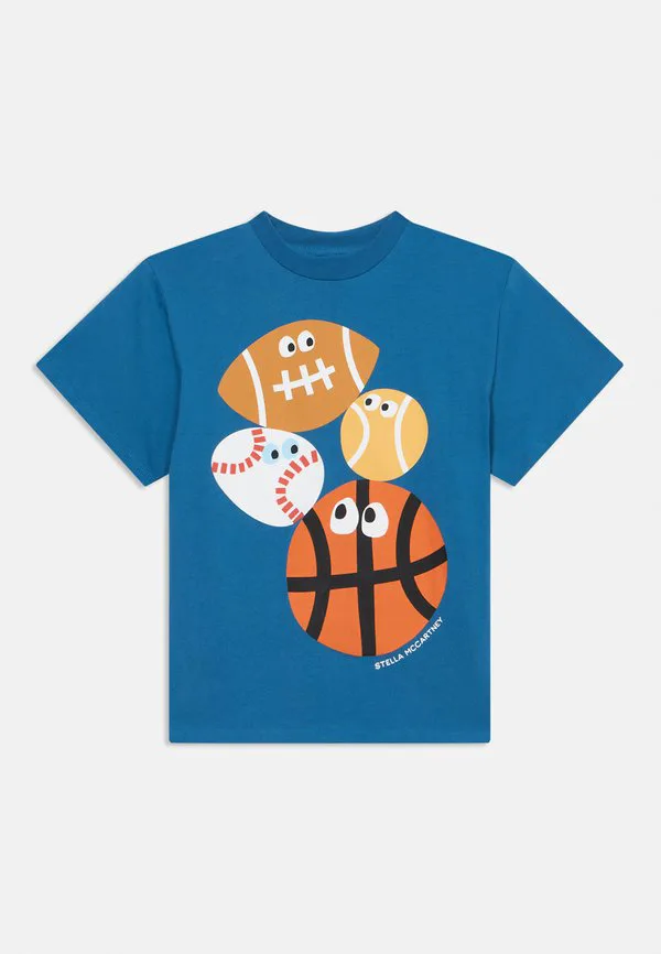 Футболка с принтом Stella Mccartney Kids, Blu