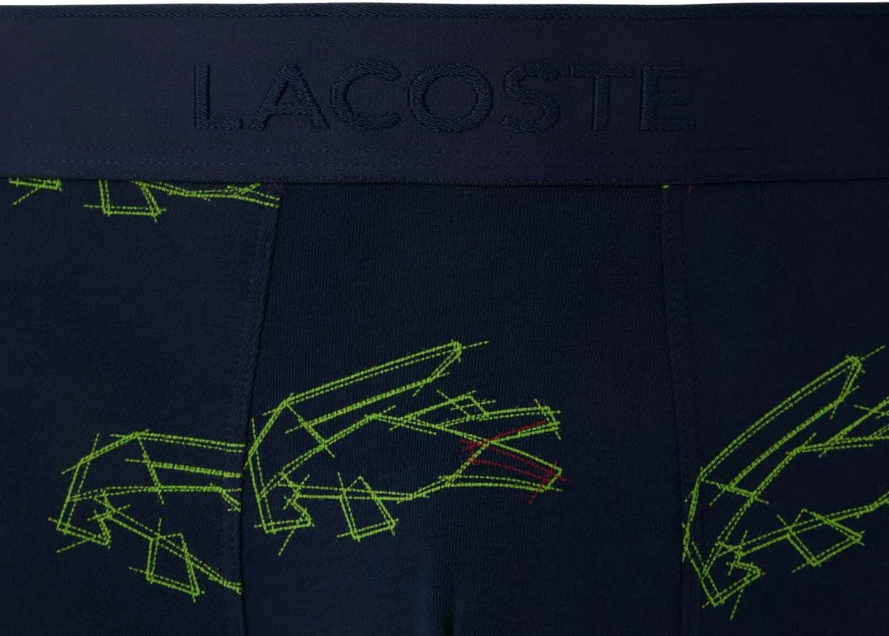 Боксеры Lacoste, темно-синий/светло-зеленый/красный — фото 2