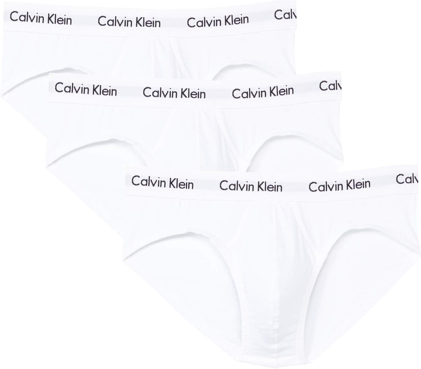 

Хлопковые эластичные трусы на бедрах Calvin Klein Underwear, белый