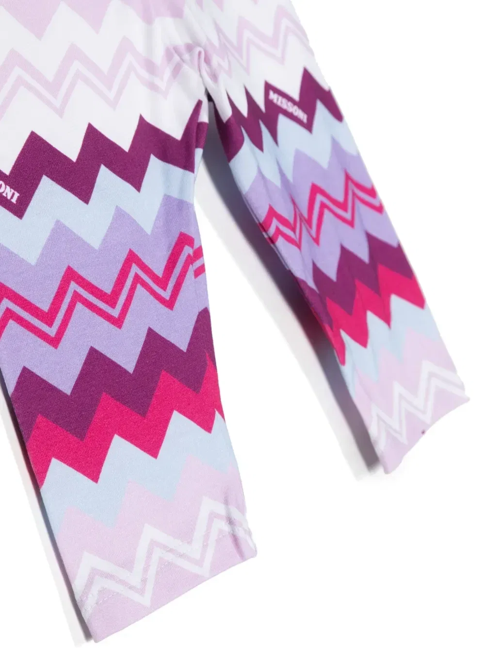 Легинсы с эластичным поясом и узором зигзаг Missoni Kids, фиолетовый — фото 3
