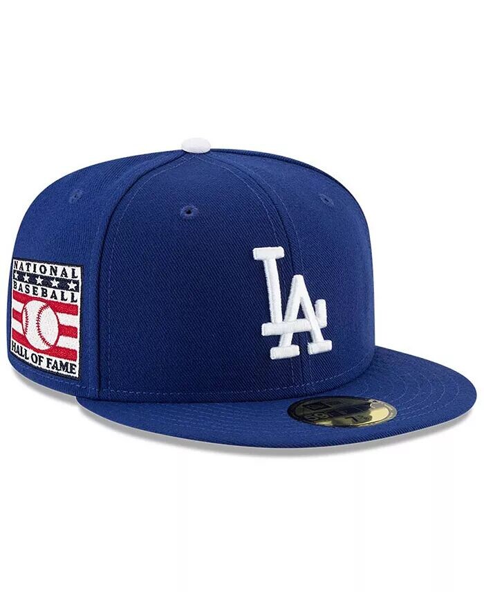 

Мужская приталенная кепка Royal Los Angeles Dodgers, Национальный зал славы бейсбола 59FIFTY New Era, синий