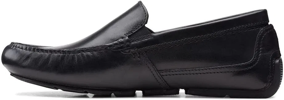 Мужские мокасины Clarks Markman Plain Drivers Slipper, 2-Black Leather — фото 4