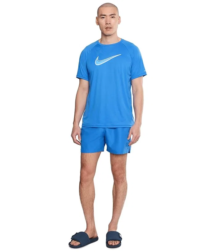Футболка Nike Hydroguard Outline Swoosh Dri-FIT UV с коротким рукавом, Blue Crystal — фото 2