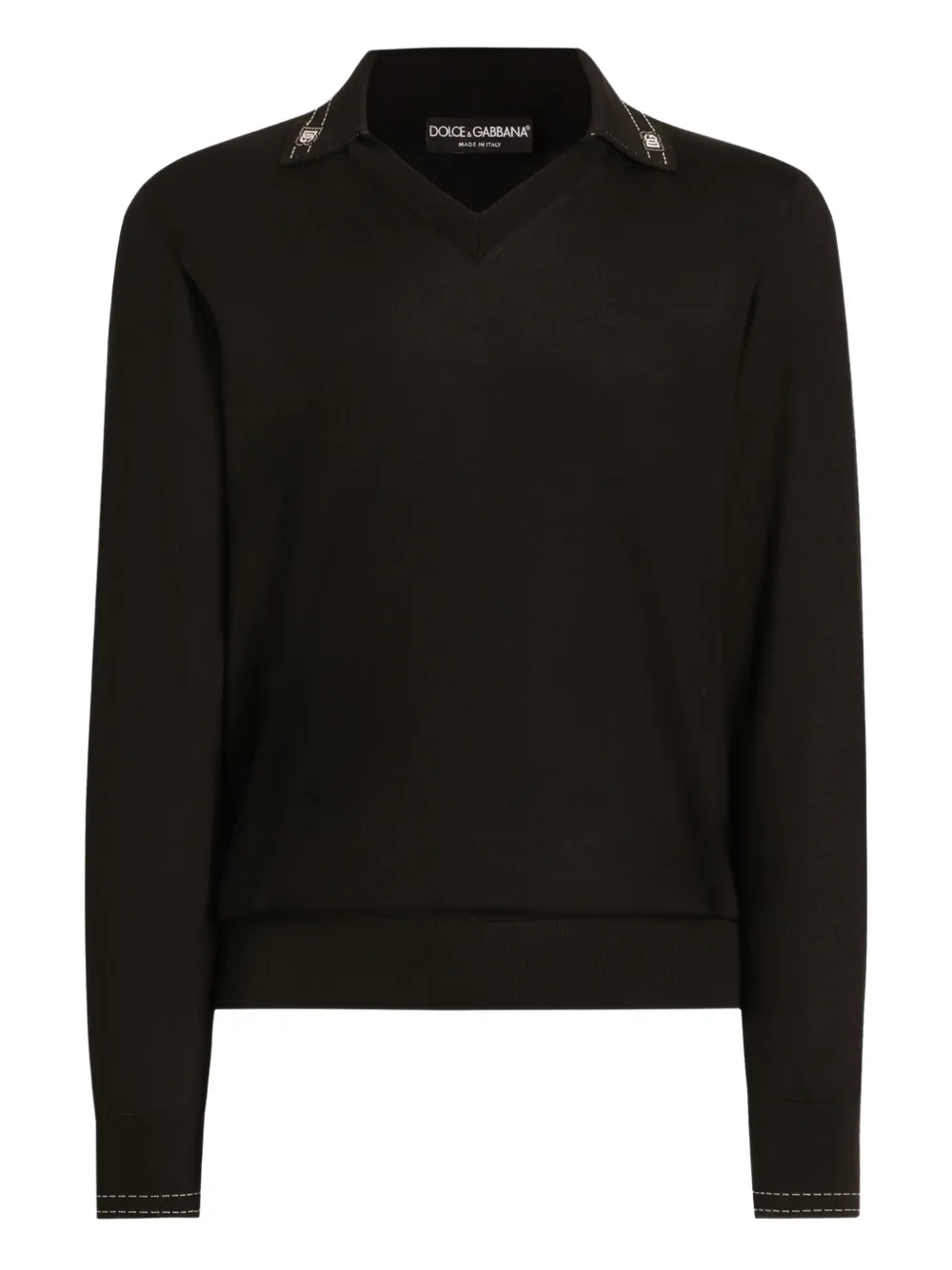

Топ с V-образным вырезом Dolce & Gabbana, черный